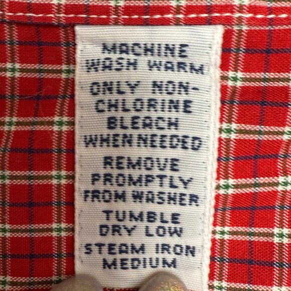 EUC Men's RALPH LAUREN Yarmouth Button‎ Down Red Plaid Shirt | Size 16 (32/33) - Picture 7 of 7